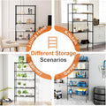 CARLA HOME 5-Tier Adjustable Metal Storage Shelves – 60 x 40 x 176cm