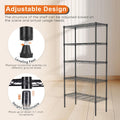 CARLA HOME 5-Tier Adjustable Metal Storage Shelves – 60 x 40 x 176cm