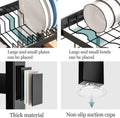 CARLA HOME Adjustable Over the Sink Dish Drying Rack 85 x 59 cm with Utensil Holder & Hooks - SuperSaverAU - view 4
