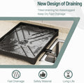 CARLA HOME 2-Tier Large Dish Drying Rack with Drainboard, Utensil Holder, 36 x 38 x 25 cm - SuperSaverAU - view 4