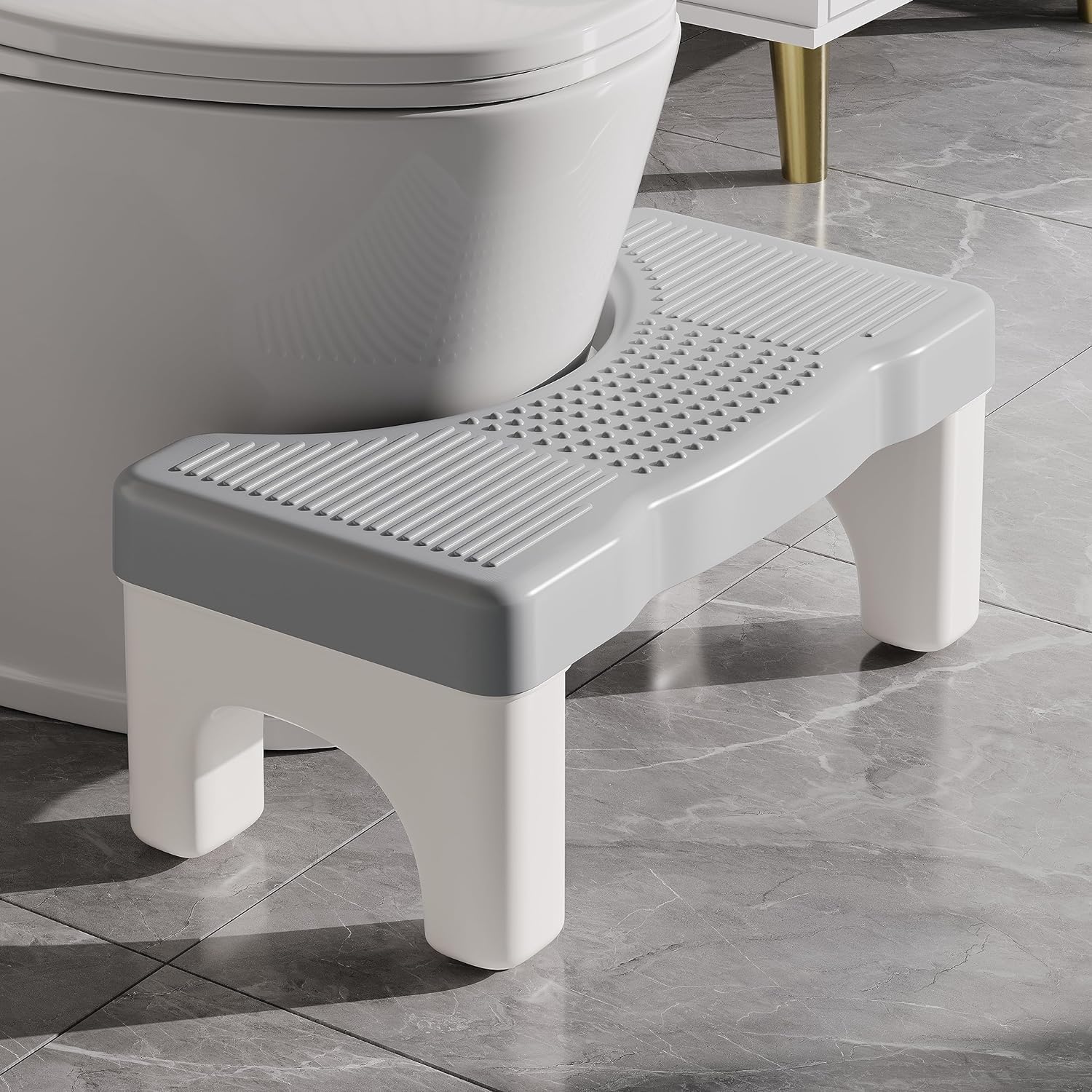 CARLA HOME Toilet Poop Stool Squat 40x17x21 cm for Easy Pooping, Non-Slip Design - SuperSaverAU - view 1