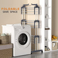 CARLA HOME Folding Clothes Drying Rack 29x103x41 cm with Wheels & Adjustable Wings - SuperSaverAU - view 4