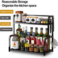 CARLA HOME 2-Tier Wooden Kitchen Countertop Spice Rack, 40 x 42 x 21 cm, Space-Saving - SuperSaverAU - view 4