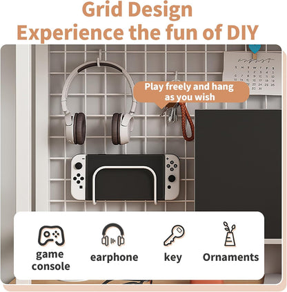 CARLA HOME 2-Tier Metal Desktop Hutch Bookshelf