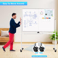 CARLA HOME 120x90cm Double Sided Magnetic Whiteboard with Wheels