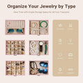 CARLA HOME 6-Layer Large Jewelry Box with Mirror and Lock - Pink