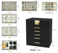 CARLA HOME 6-Layer Jewelry Organizer Box with Mirror & Drawers - Black - SuperSaverAU - view 3