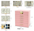 CARLA HOME 6-Layer Jewelry Organizer Box with Mirror & Drawers - Pink - SuperSaverAU - view 3