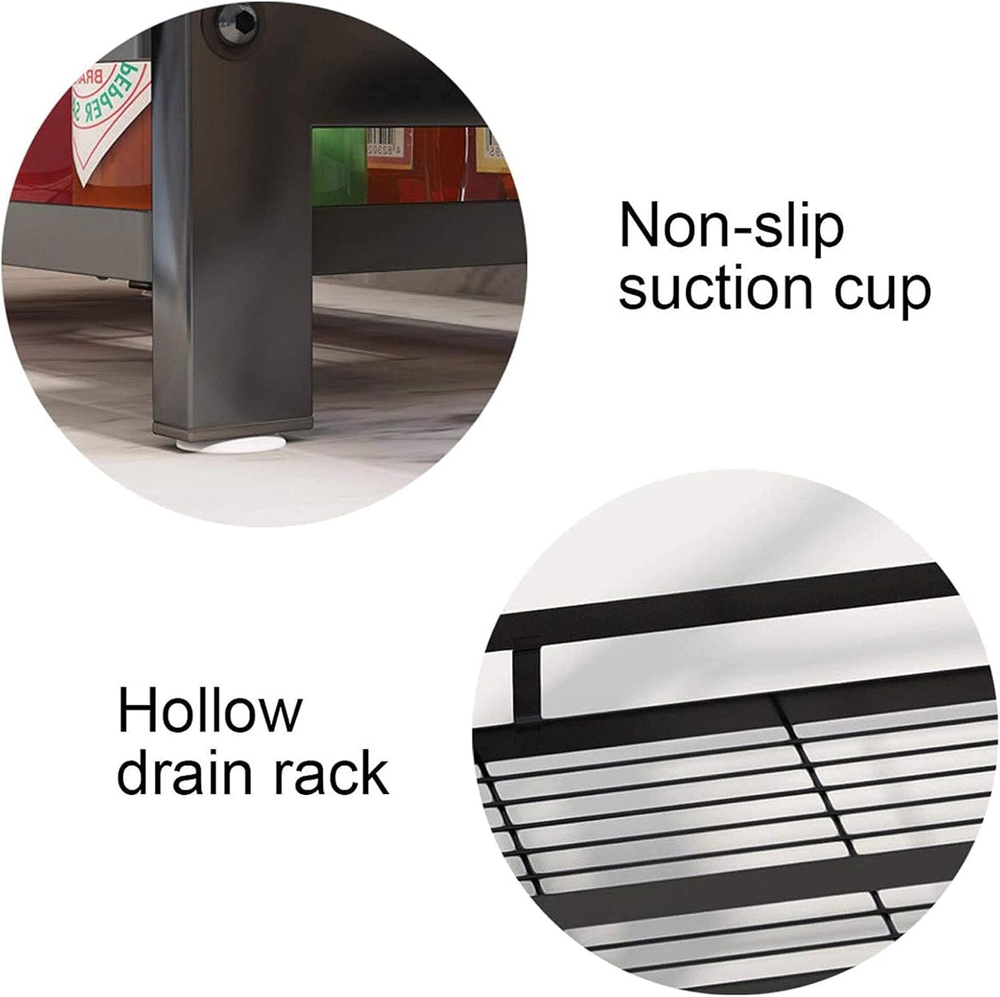 CARLA HOME 2-Tier Kitchen Spice Rack Organizer Storage Shelf for Condiments, Oil Bottles, Utensils, Cutting Board & More