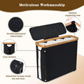 CARLA HOME 2 Pack Toilet Paper Storage Basket, Holds 12 Rolls, Bamboo Lid, Black - SuperSaverAU - view 4