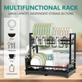 CARLA HOME 2-Tier Dish Drying Rack – with Drainboard