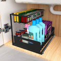 CARLA HOME 2 Tier Under Sink Organiser 36x36x27 cm with Sliding Drawers - SuperSaverAU - view 1