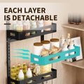 CARLA HOME 6 Tier Over the Door Organizer, Adjustable Metal Baskets, 18 x 134 x 42 cm - SuperSaverAU - view 5