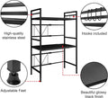 CARLA HOME 3-Tier Microwave Oven Rack, Adjustable Metal Shelf Stand 36 x 78 x 40 cm - SuperSaverAU - view 4