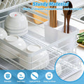 CARLA HOME 2-Tier Dish Drying Rack 43x32x27 cm with Removable Tray & Utensil Holder - SuperSaverAU - view 4