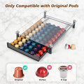 CARLA HOME 60 Coffee Pod Holder Drawer with Tempered Glass Capsule Organizer for Nespresso Pods and Sliding Drawer for Kitchen Countertop - SuperSaverAU - view 2