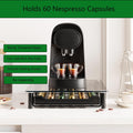 CARLA HOME 60 Coffee Pod Holder Drawer with Tempered Glass Capsule Organizer for Nespresso Pods and Sliding Drawer for Kitchen Countertop - SuperSaverAU - view 3