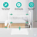 CARLA HOME 2-Tier Dish Drying Rack – White with Drainboard