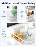 CARLA HOME Dish Drying Rack – Removable Drip Tray & Utensil Holder