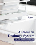 CARLA HOME Dish Drying Rack – Removable Drip Tray & Utensil Holder