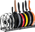 CARLA HOME Expandable Pot & Pan Organiser Rack – 10 Adjustable Dividers