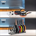 CARLA HOME Expandable Pot & Pan Organiser Rack – 10 Adjustable Dividers