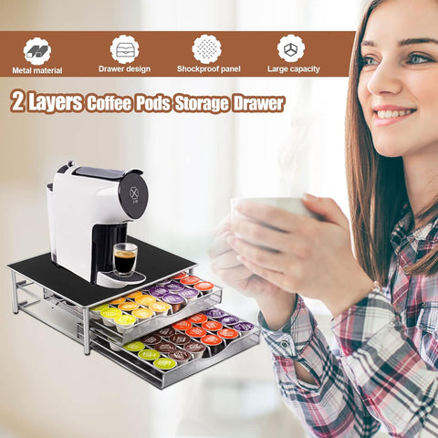 CARLA HOME K-Cup Coffee Pod Drawer Organizer - 72 Pods