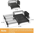 CARLA HOME 1-Tier Expandable Dish Drying Rack – Drainage Spout, 31-55cm