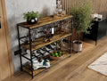 CARLA HOME Large Freestanding Wine Rack with Glass Holder - 20+ Bottle