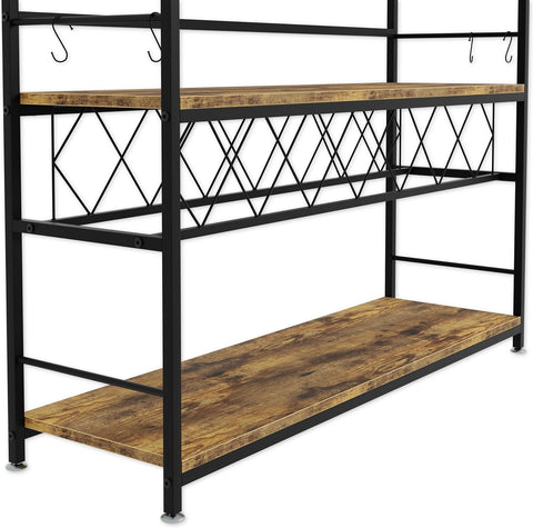 CARLA HOME Large Freestanding Wine Rack with Glass Holder - 20+ Bottle