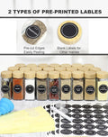 CARLA HOME 24 Glass Spice Jars with Bamboo Lids