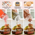 CARLA HOME 24 Glass Spice Jars with Bamboo Lids