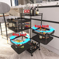 CARLA HOME 5-Tier Rolling Fruit & Vegetable Basket Cart – Lockable Wheels