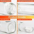 CARLA HOME 24 Glass Spice Jars with Aluminium Lids