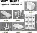 CARLA HOME Pegboard Wall Organiser Kit with 17 Accessories - 3 Panels
