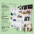CARLA HOME Pegboard Wall Organiser Kit with 17 Accessories - 3 Panels