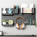 CARLA HOME Pegboard Wall Organiser Kit with 10 Accessories - 2 Black Panels