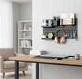CARLA HOME Pegboard Wall Organiser Kit with 10 Accessories - 2 Black Panels