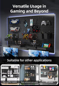 CARLA HOME Pegboard Wall Organiser Kit with 10 Accessories - 2 Black Panels