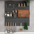 CARLA HOME Pegboard Wall Organiser Kit with 10 Accessories - 2 Black Panels