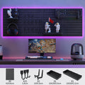 CARLA HOME Pegboard Wall Organiser Kit with 19 Accessories - Black
