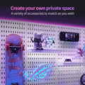 CARLA HOME Pegboard Wall Organiser Kit with 19 Accessories - White