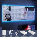 CARLA HOME Pegboard Wall Organiser Kit with 19 Accessories - White