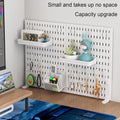 CARLA HOME Desk Pegboard Organiser Kit – White Clamp-On with Hooks & Tray