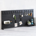 CARLA HOME Desk Pegboard Organiser Kit – Black 2 Pack with Hooks & Tray