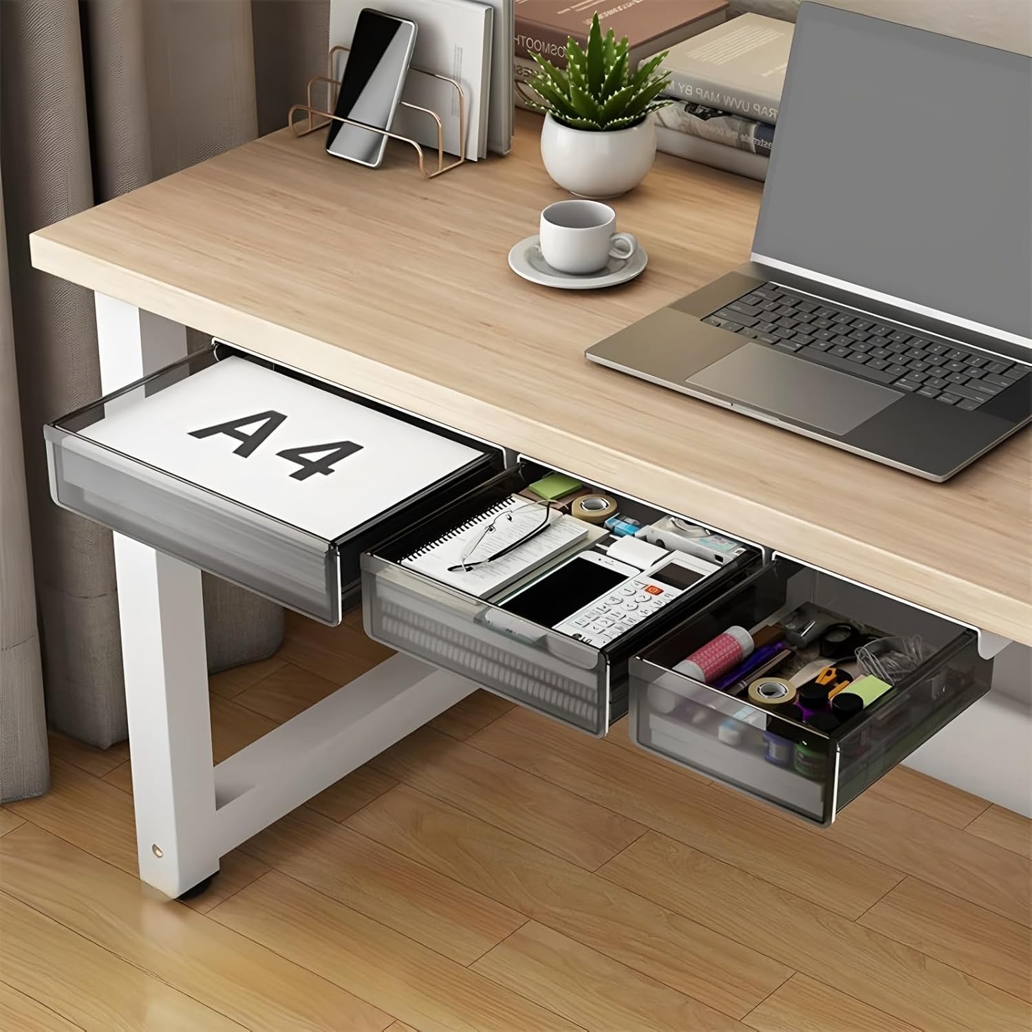 CARLA HOME 3-Pack Hidden Under Desk Storage Drawers
