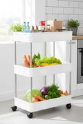 CARLA HOME Slim 3-Tier Storage Cart Organiser with Wheels