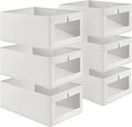 CARLA HOME Closet Storage Bins – 6 Pack with Clear Window