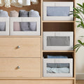 CARLA HOME Closet Storage Bins – 6 Pack with Clear Window