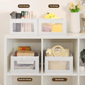 CARLA HOME Closet Storage Bins – 6 Pack with Clear Window